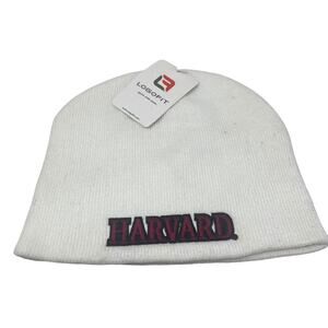 Harvard University Toque Beanie Hat Scull Cap Spell Out White New